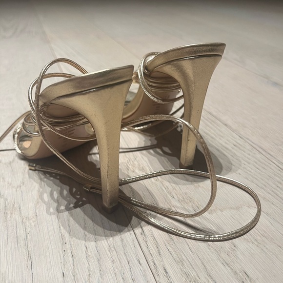 Schutz gold tie up heels - Picture 2 of 3